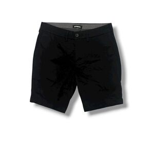 Express Men's Black Flat Front Shorts
